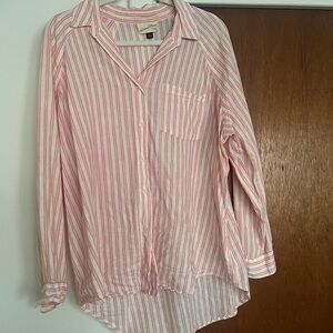 Universal Thread Pink and White Striped Shirt